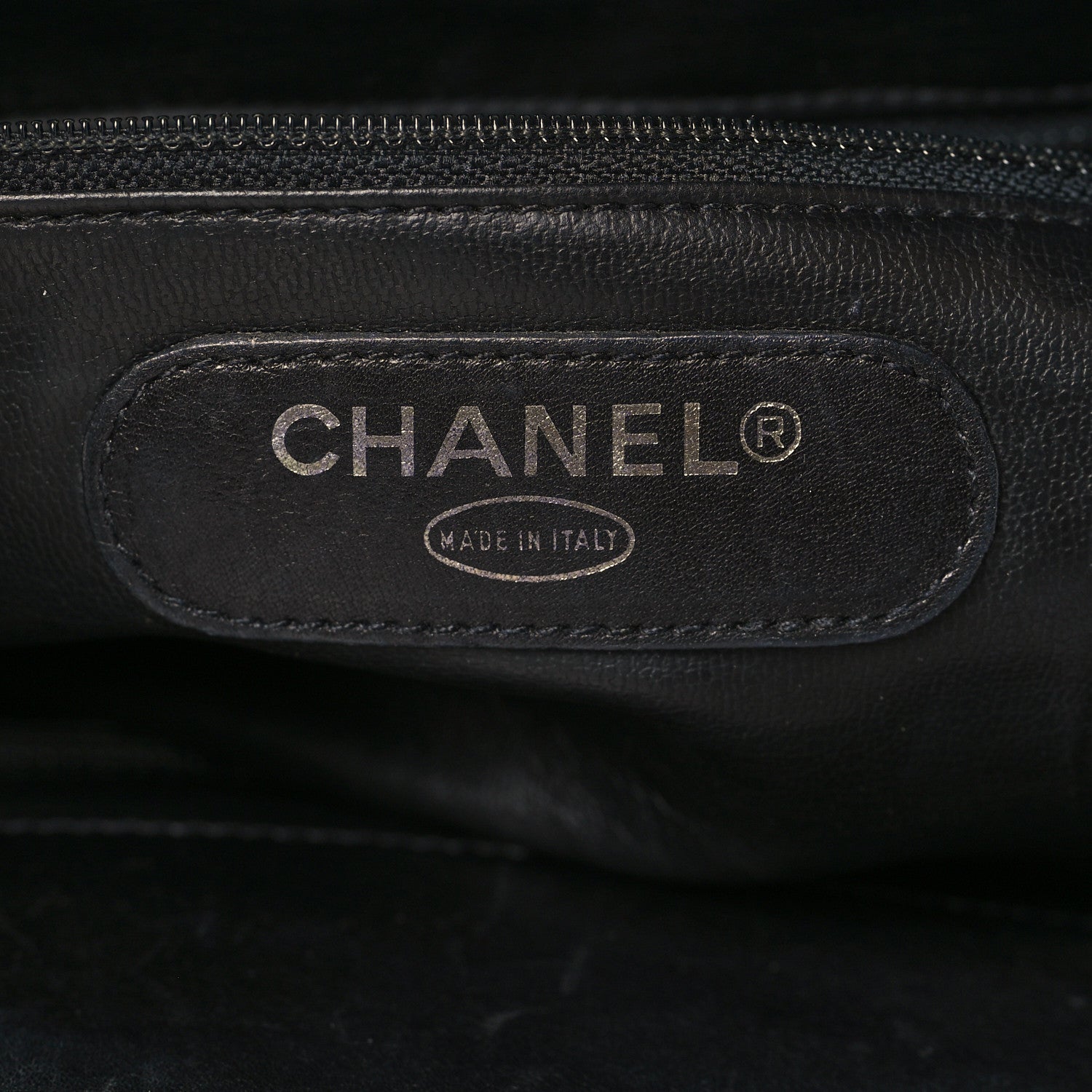 Chanel Calfskin Stitched XL Weekender Black 6 of 10