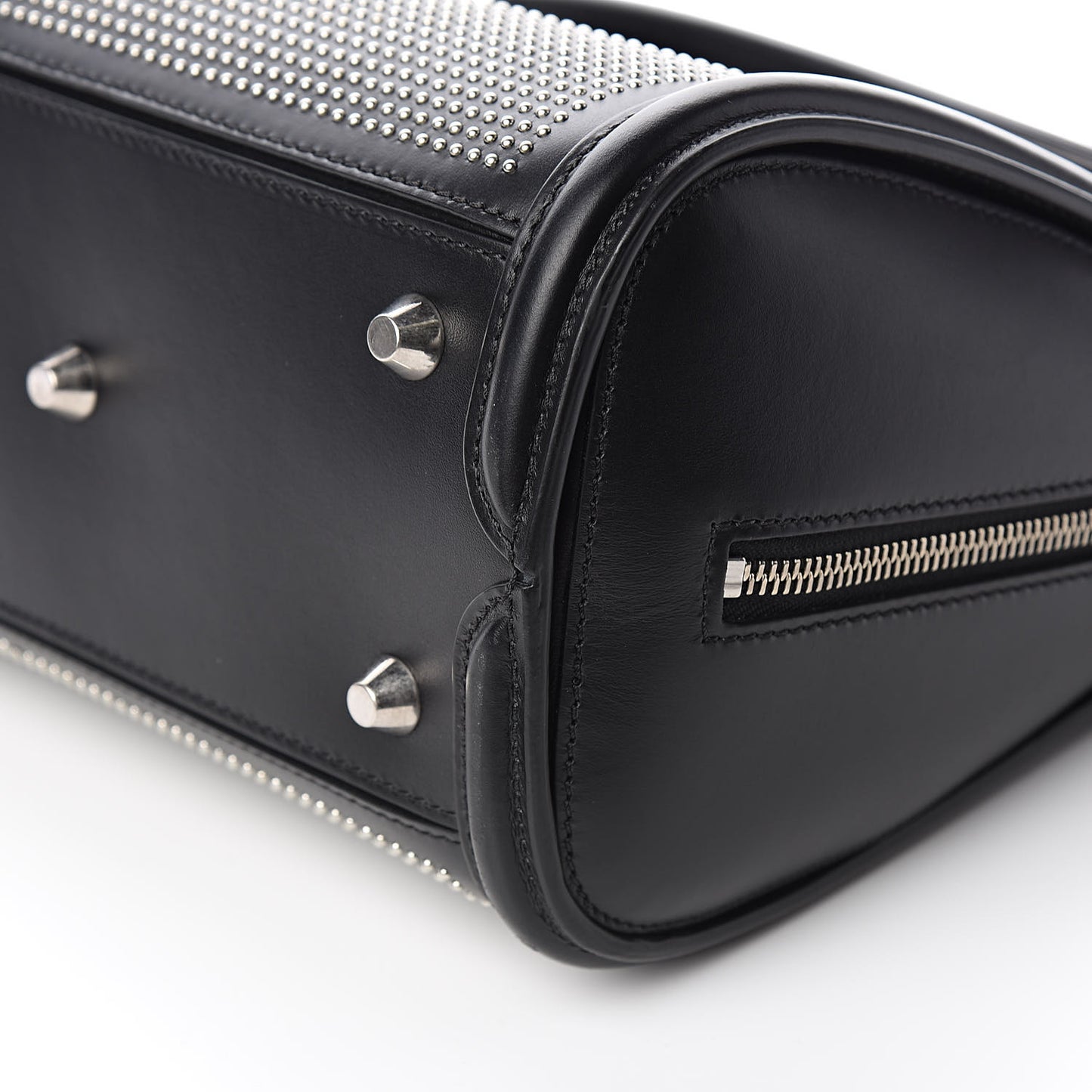 Calfskin Studded Large Heroine Black