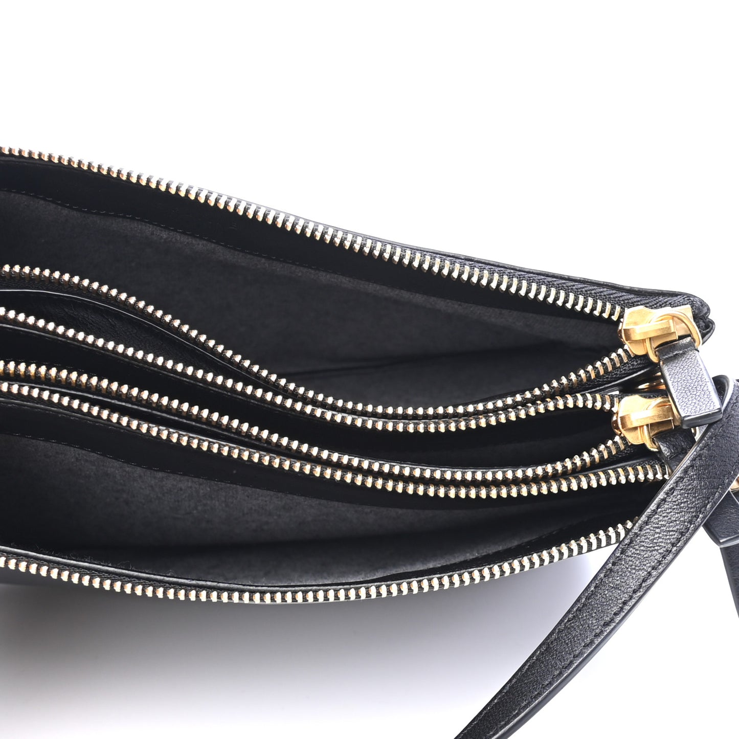 Lambskin Large Trio Crossbody Bag Black