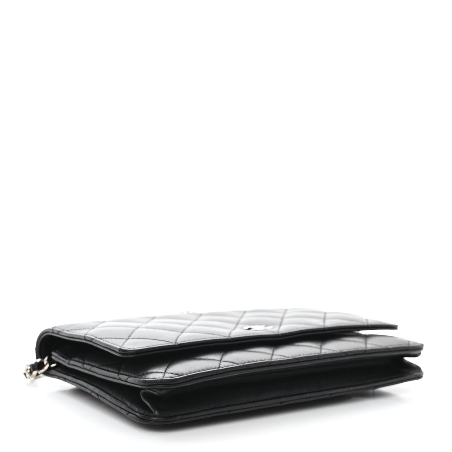 Chanel Lambskin Quilted Wallet On Chain WOC Black 4 of 12