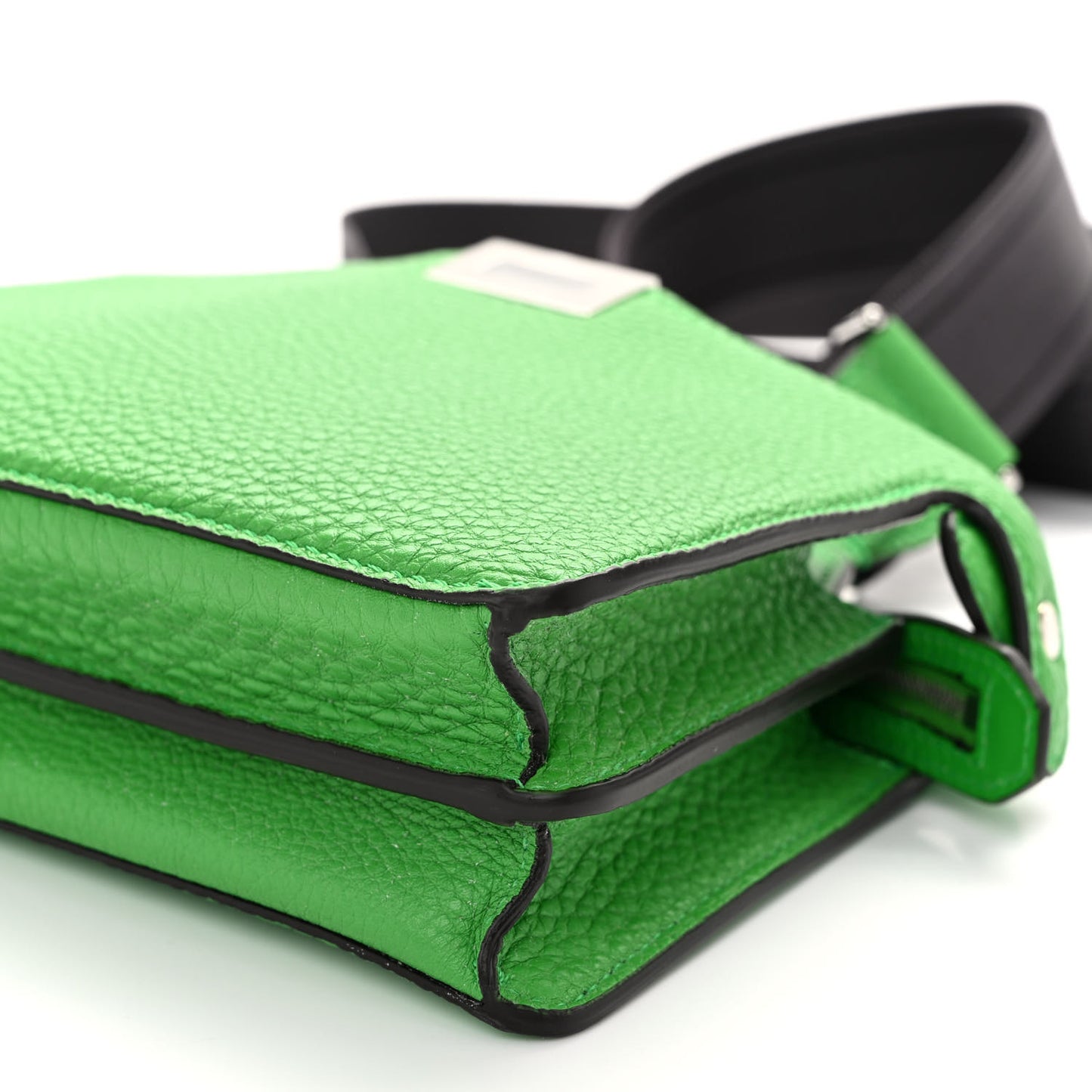 Cuoio Romano Vitello Cover Bi-Color Peekaboo I See U X Cross Satchel Tomatillo