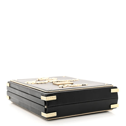 Chanel Lambskin Room Card Minaudiere Evening Bag Black Gold 4 of 11