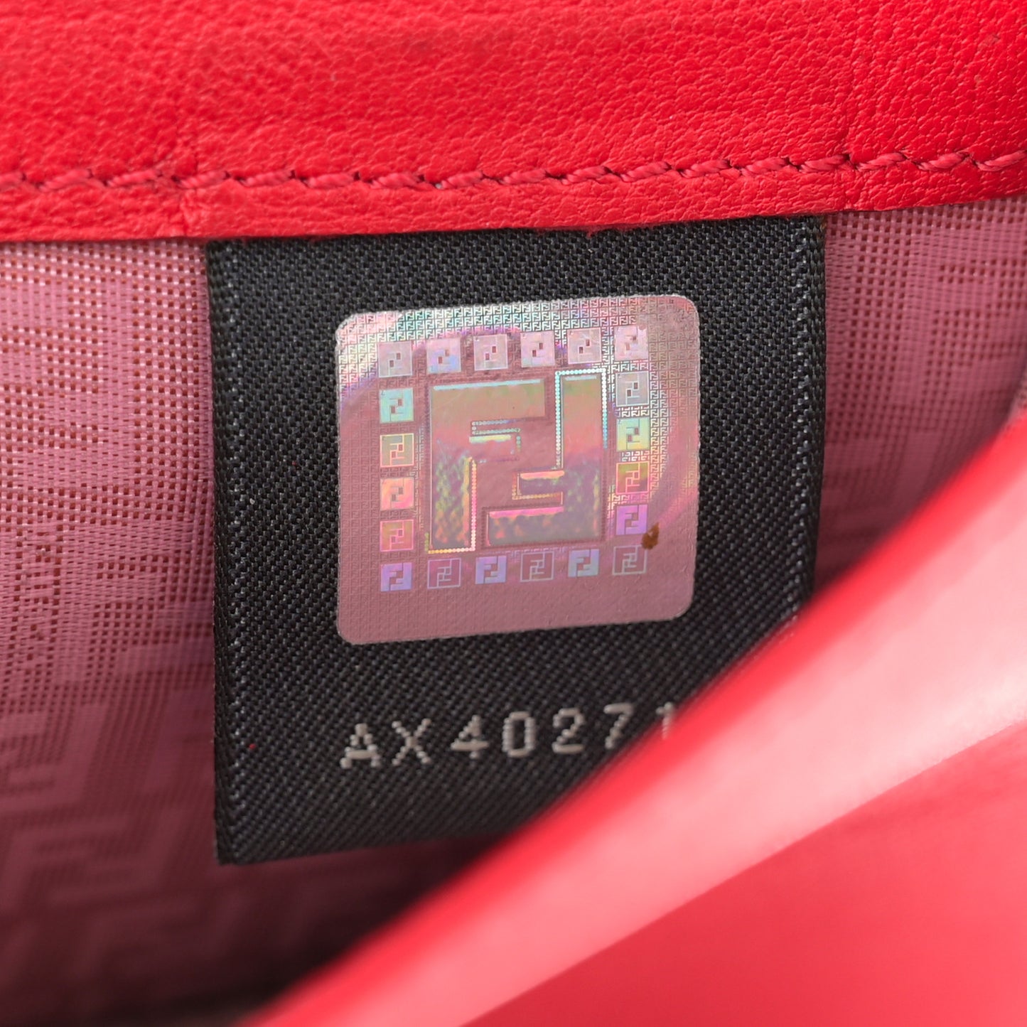 Nappa Logo Embossed Long Wallet on Chain Rosso