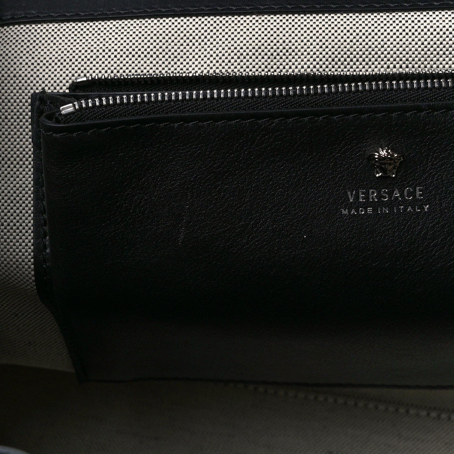 Versace Calfskin Large Palazzo Empire Bag Black Multicolor 11 of 14