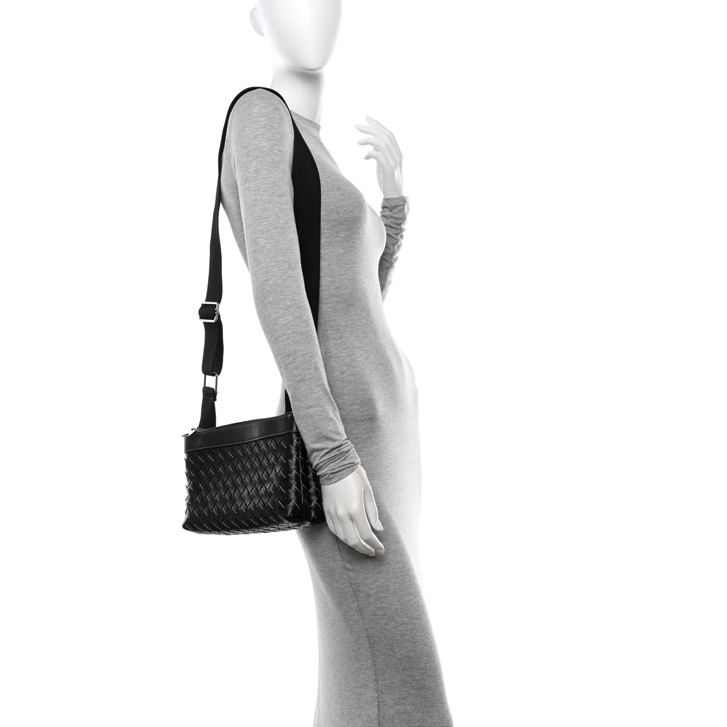 Nappa Intrecciato Duo Bag Black Natural