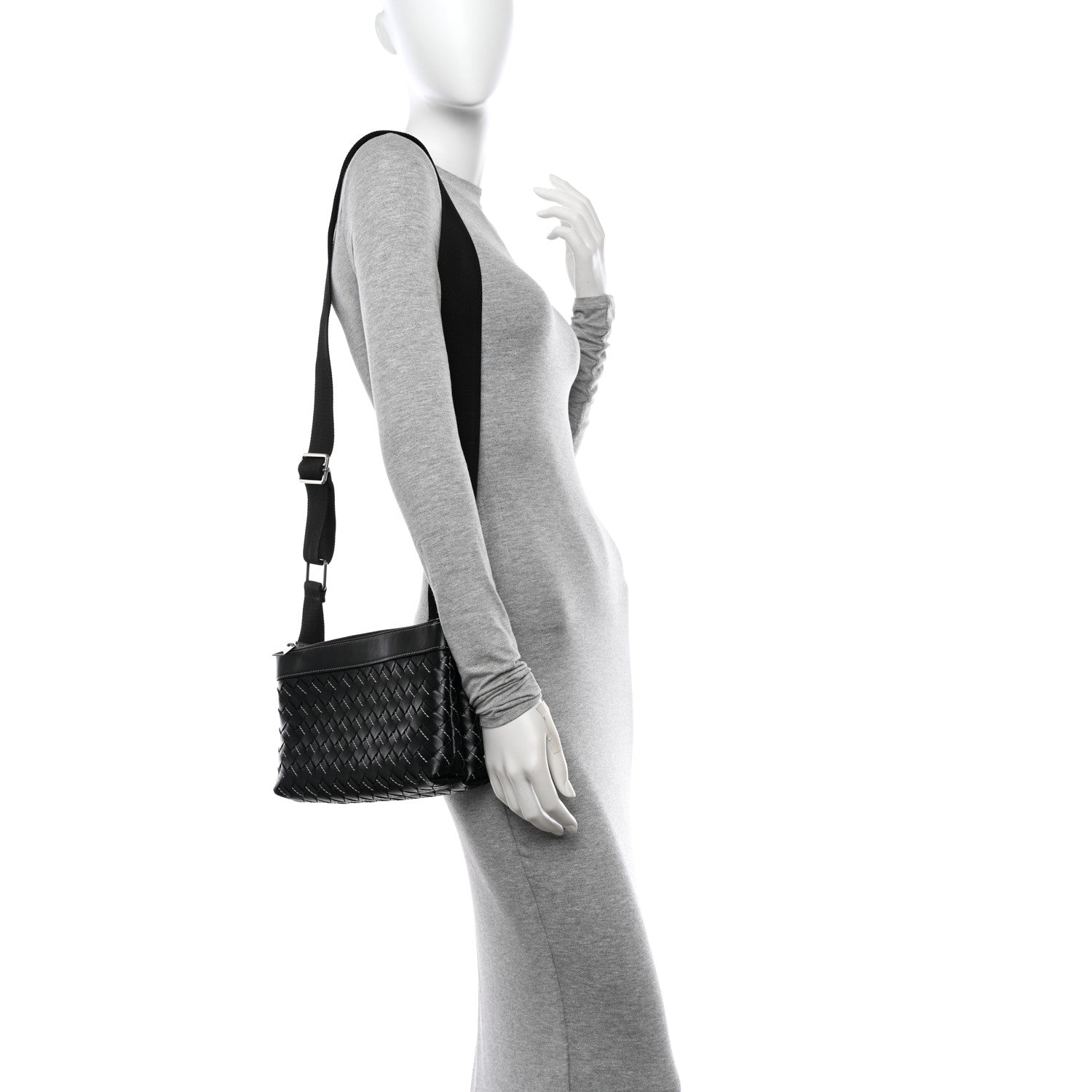 Bottega Veneta Nappa Intrecciato Duo Bag Black Natural 2 of 10