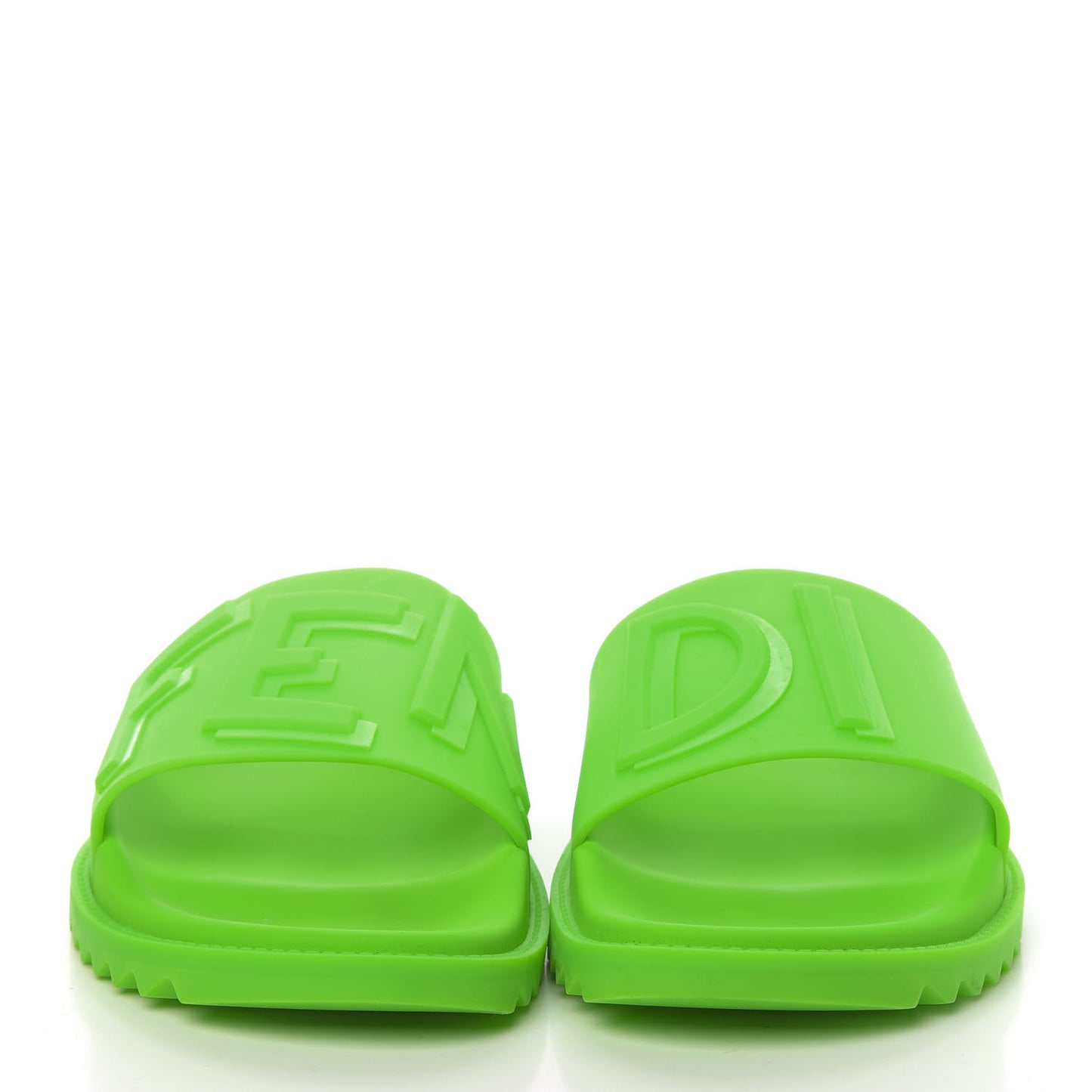 Rubber Logo Slide Sandals 9 Green