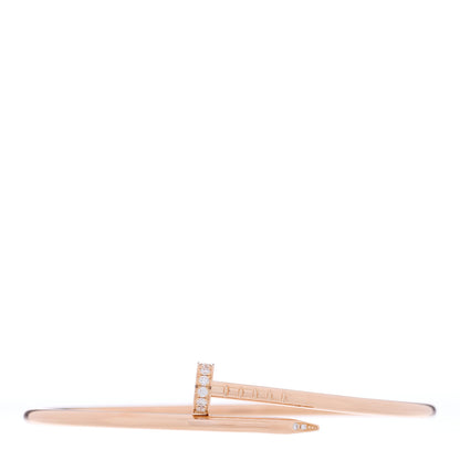 Cartier 18K Pink Gold Diamond Small Juste Un Clou Bracelet 17 1 of 4
