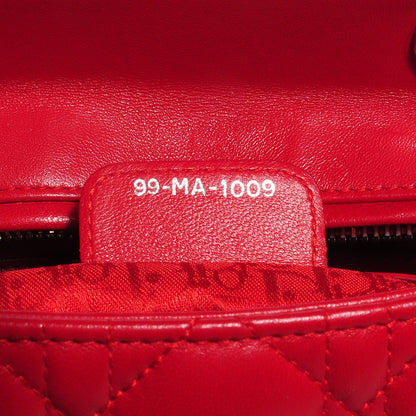 Christian Dior Lambskin Cannage Large Lady Dior Red 6 of 7