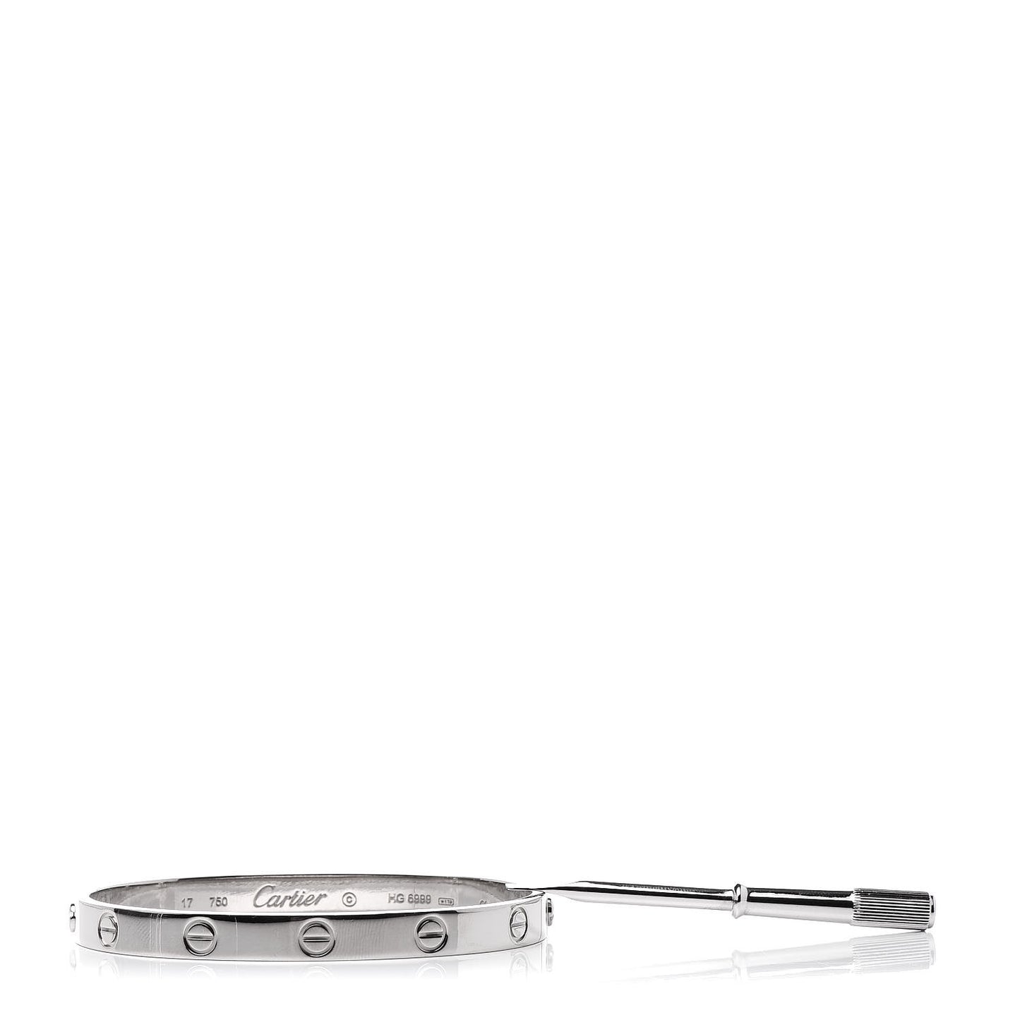 18K White Gold LOVE Bracelet 17