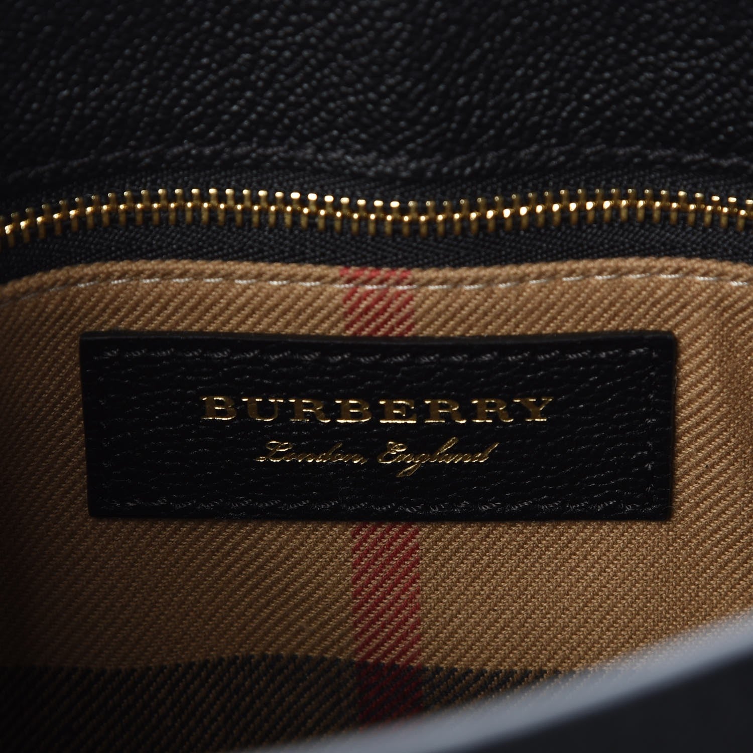 Burberry Soft Grain Calfskin Small Buckle Tote Black 7 of 8