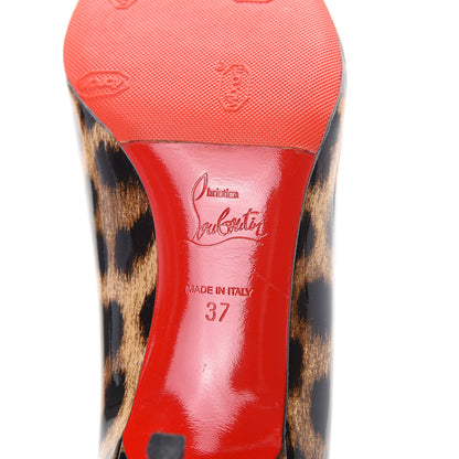 Christian Louboutin Patent Leopardino Pigalle Follies 55 Pumps 37 Brown 6 of 10