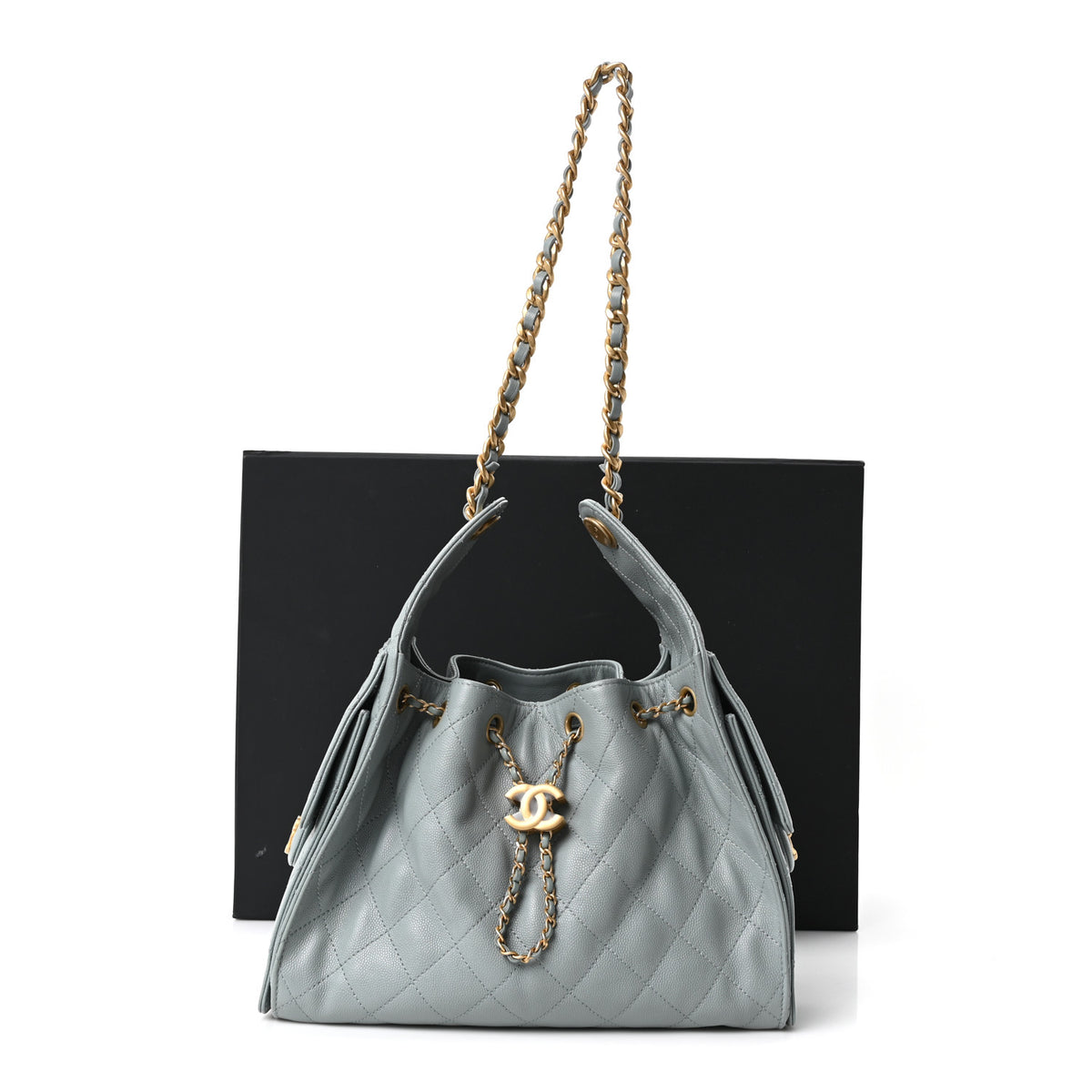 Chanel Caviar Quilted Small Chanel 25 Handbag Light Green 17 of 17