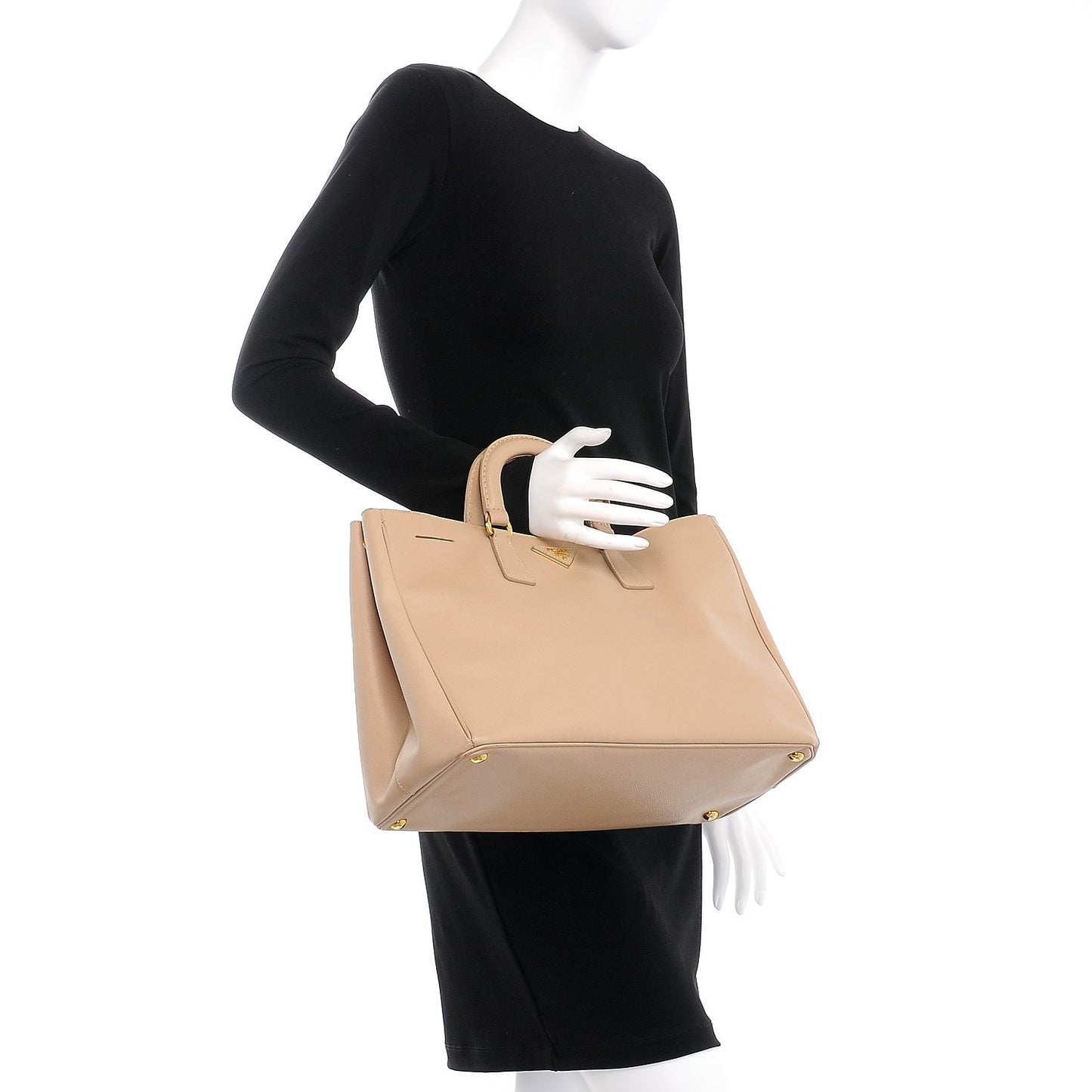 Saffiano Lux Large Tote Sabbia