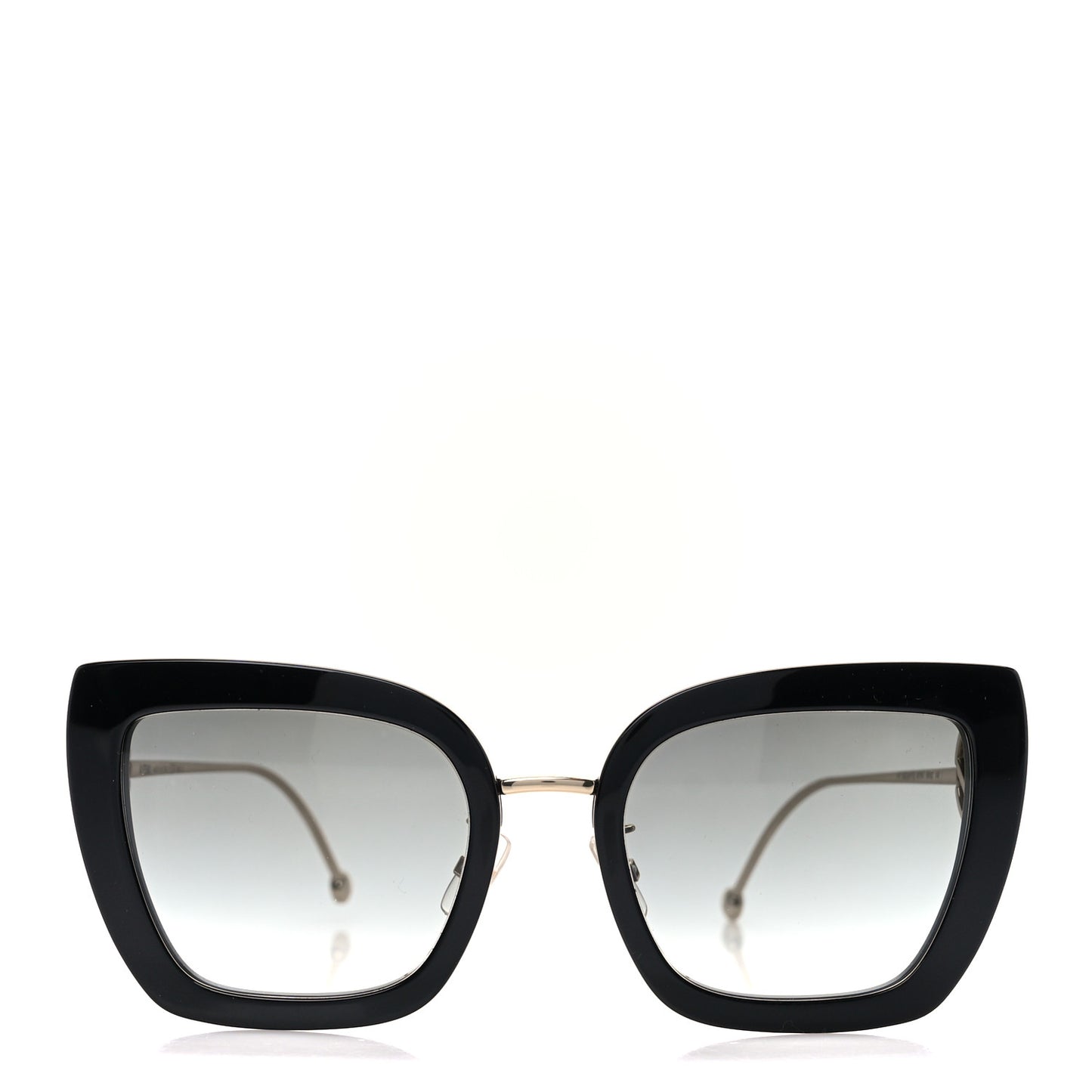 Acetate Metal F is Fendi Square Cat Eye Sunglasses FF 0424/F/S Black