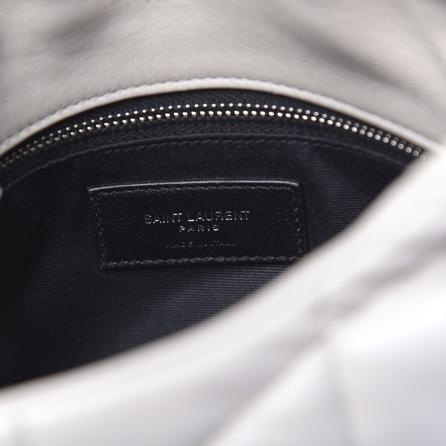 Saint Laurent Lambskin Quilted Toy Loulou Puffer Monogram Chain Satchel Crema Soft 6 of 13