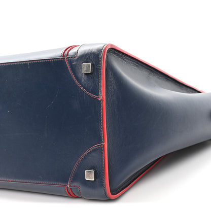 Celine Smooth Calfskin Mini Luggage Navy Red 9 of 9