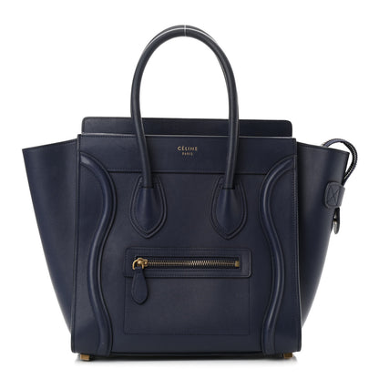 Celine Smooth Calfskin Micro Luggage Navy Blue 1 of 14
