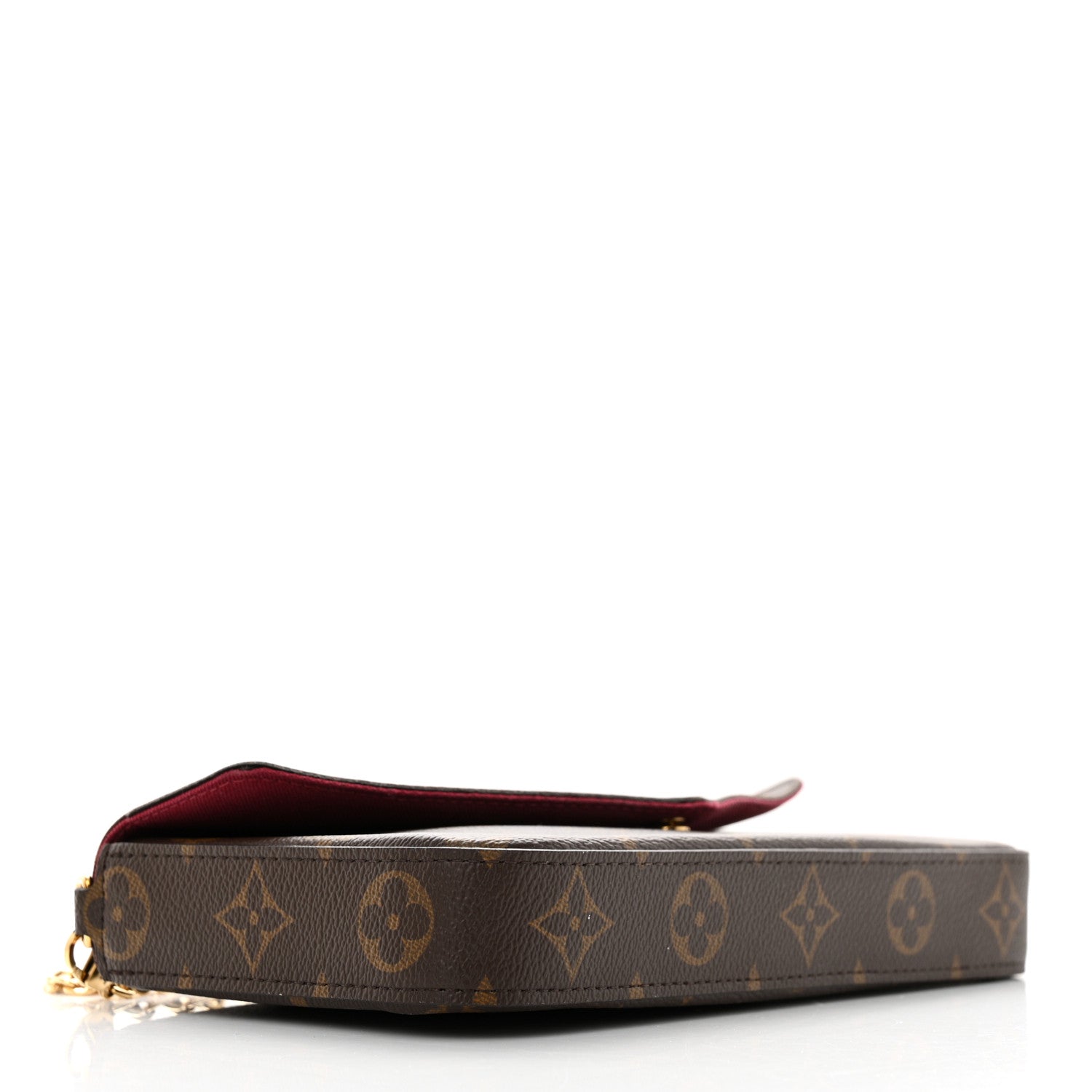 Louis Vuitton Monogram Pochette Felicie Chain Wallet Fuchsia 4 of 11