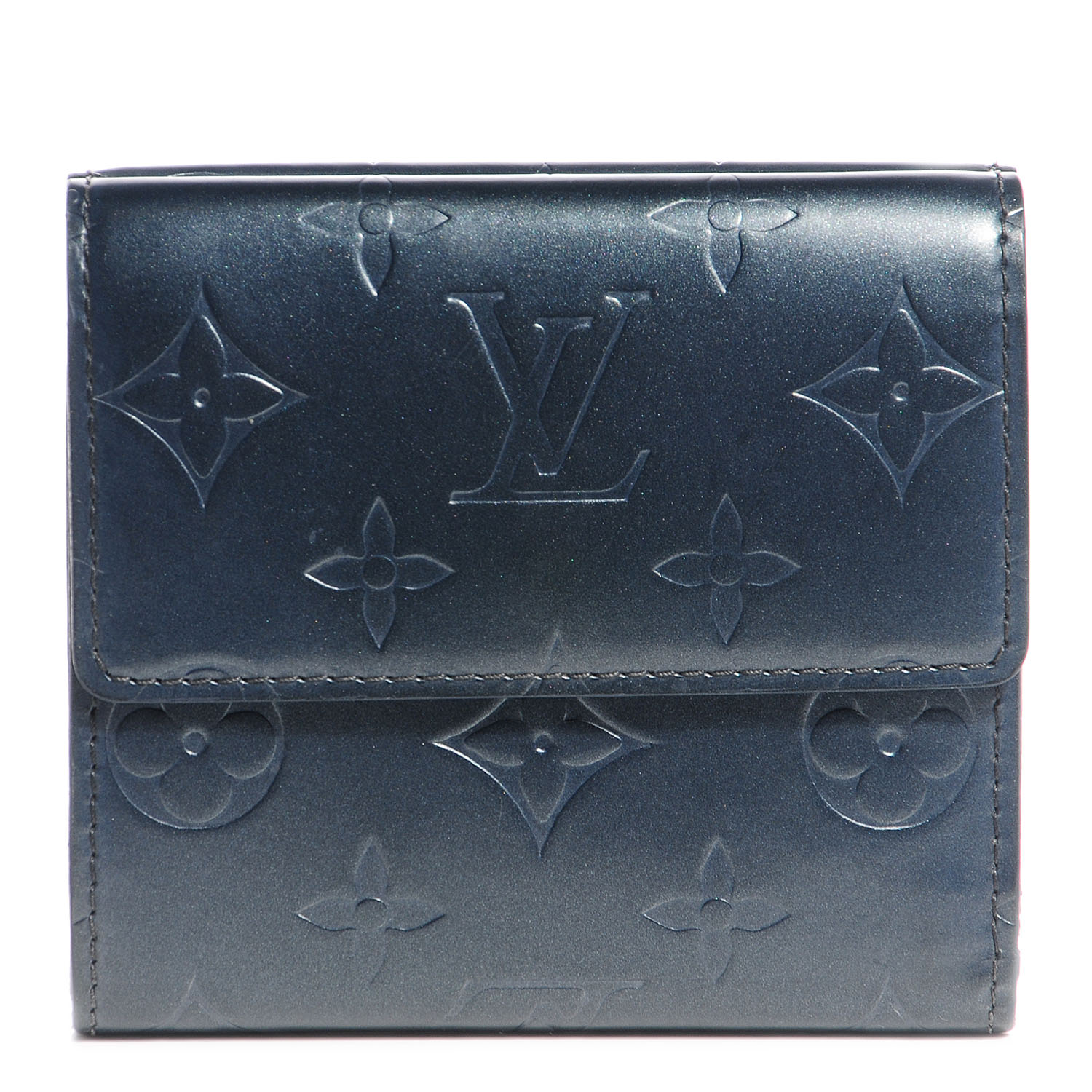 Louis Vuitton Mat Monogram Elise Wallet Blue 1 of 7