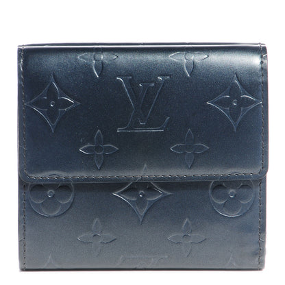 Louis Vuitton Mat Monogram Elise Wallet Blue 1 of 7