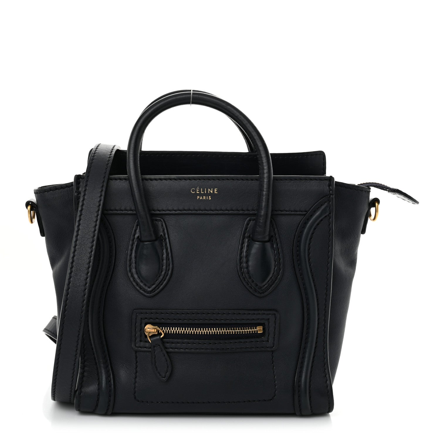 Celine Smooth Calfskin Nano Luggage Ink 1 of 12