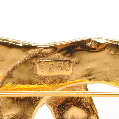 Chanel Quilted CC Brooch Gold 4 of 5