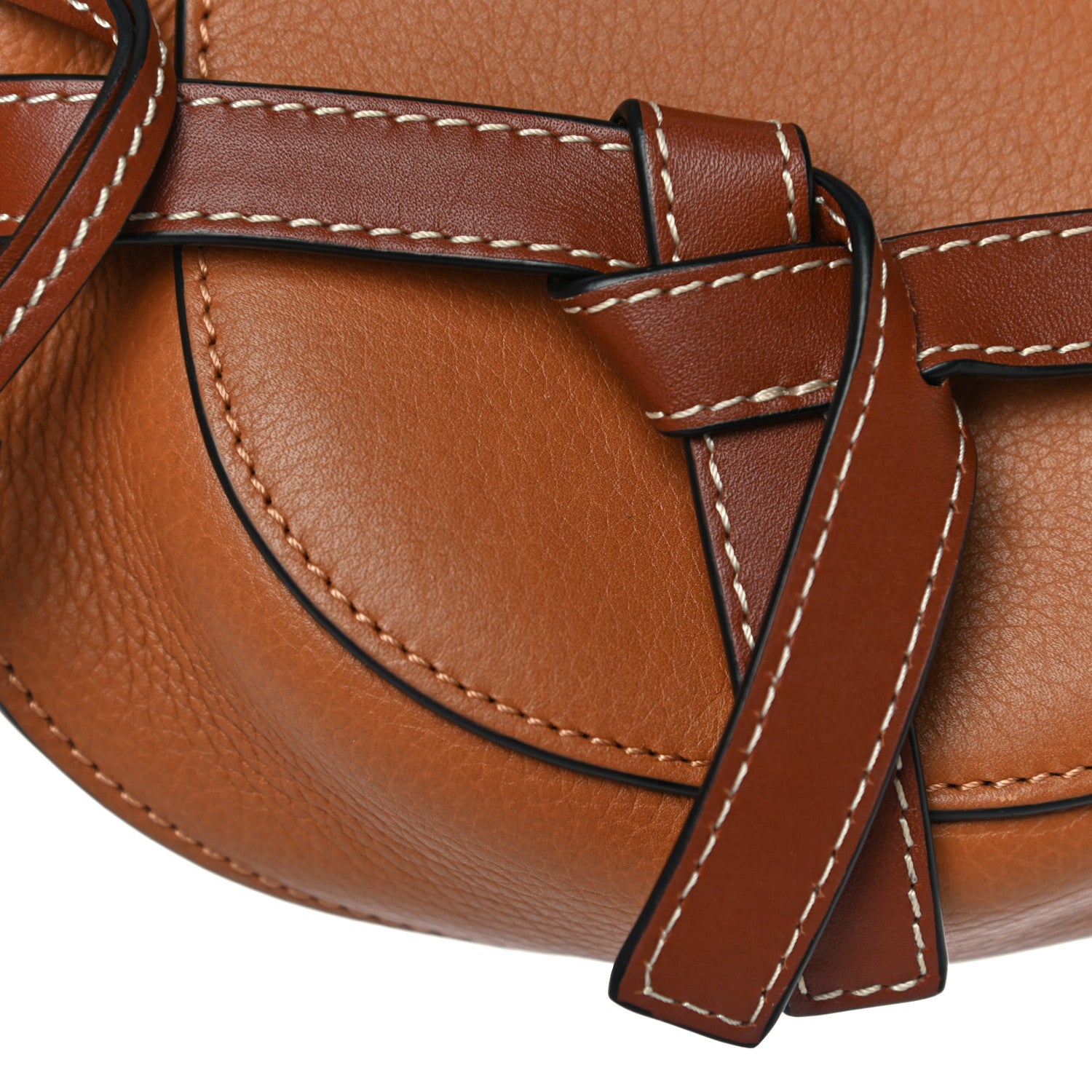 Loewe Grained Calfskin Mini Gate Crossbody Bag Caramel Pecan 7 of 16