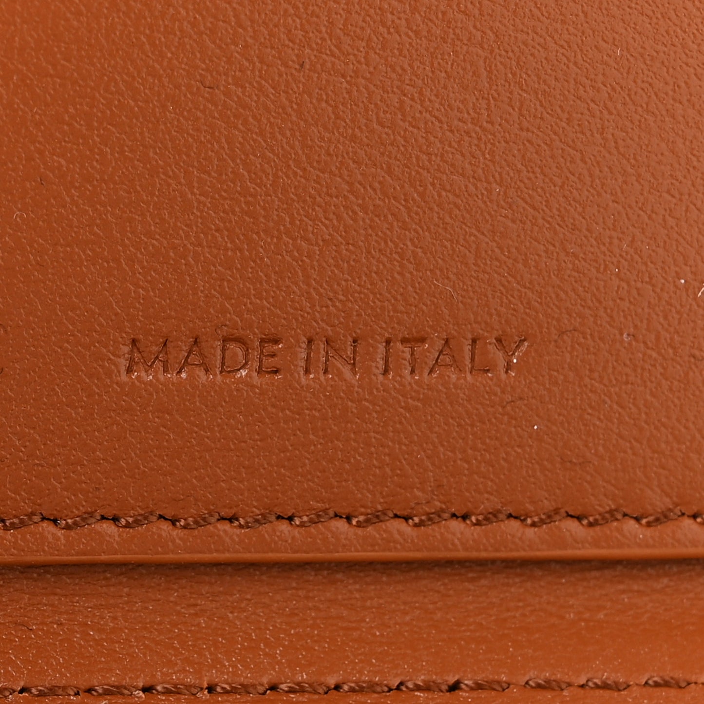 Satinated Calfskin 16 Small Tri-Fold Wallet Tan