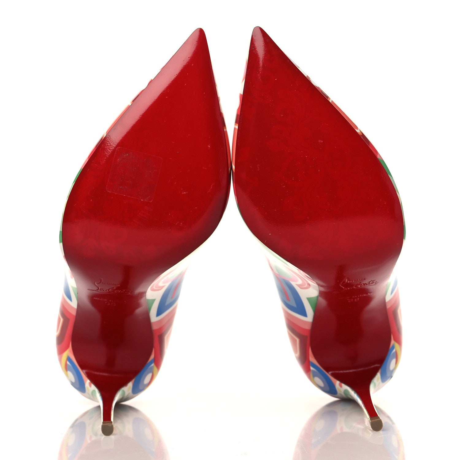 Christian Louboutin Patent Graphic Tivoli Hot Chick 100 Pumps 39 Multicolor 6 of 8