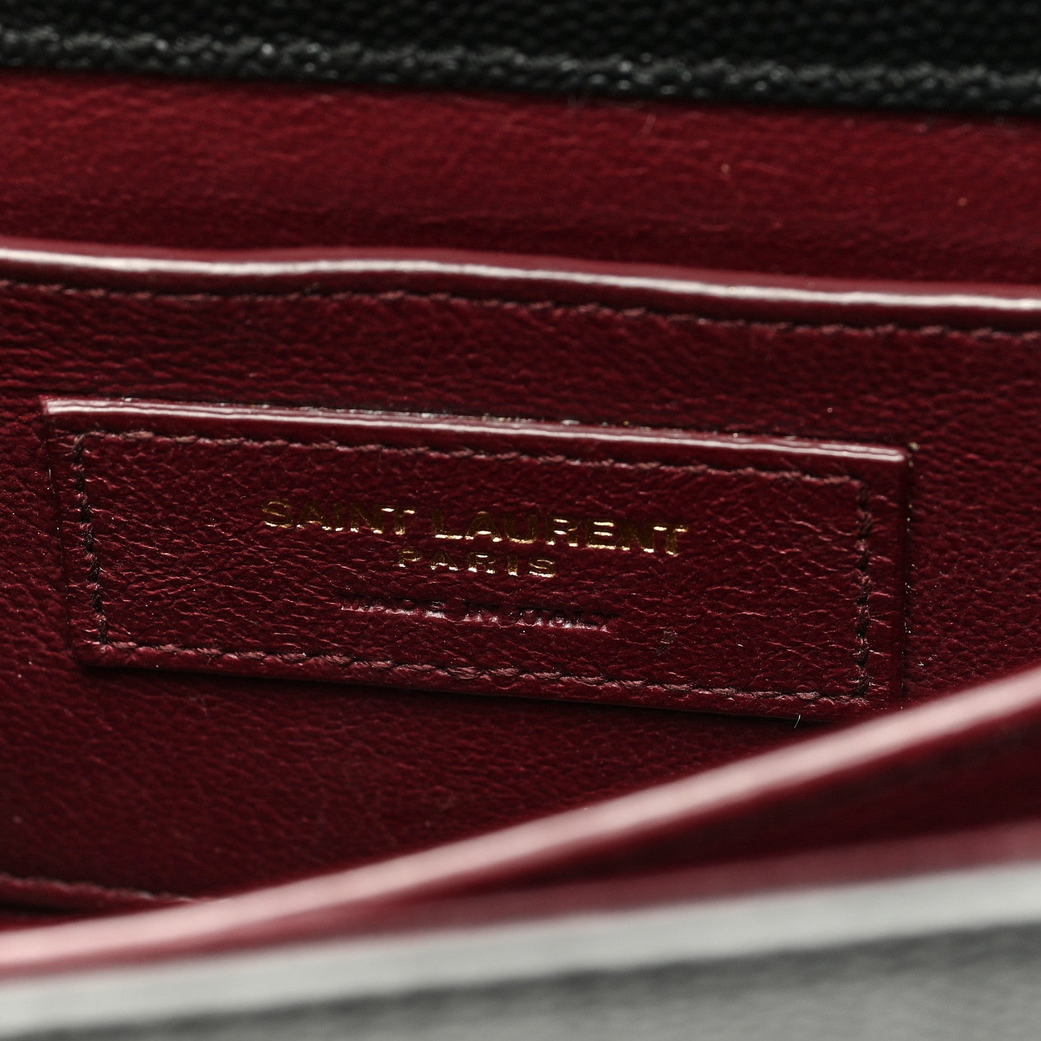 Saint Laurent Grain de Poudre Mini Classic Monogram Cassandra Top Handle Black Rouge Legion 6 of 11