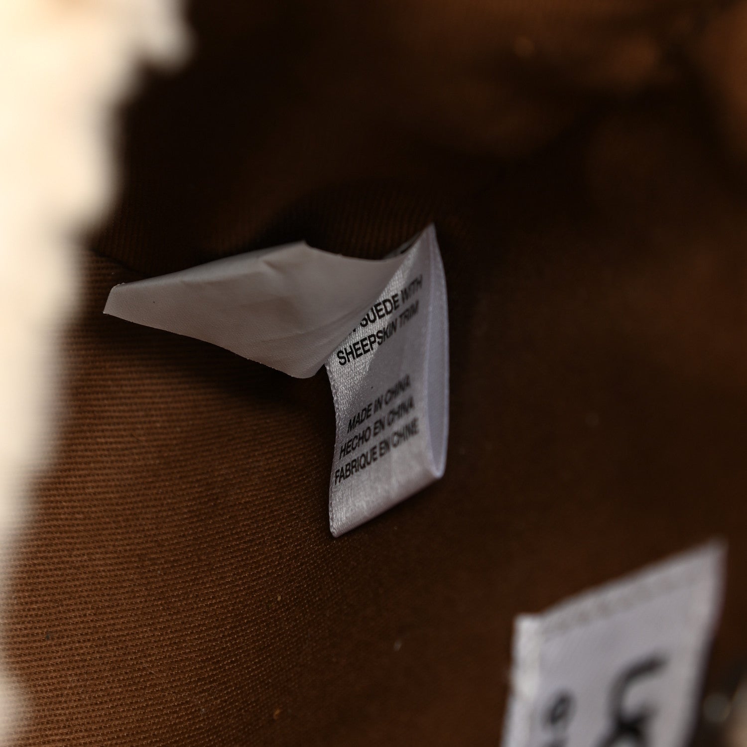 Telfar X UGG Suede Shearling Small Shopping Bag Chestnut 7 of 11