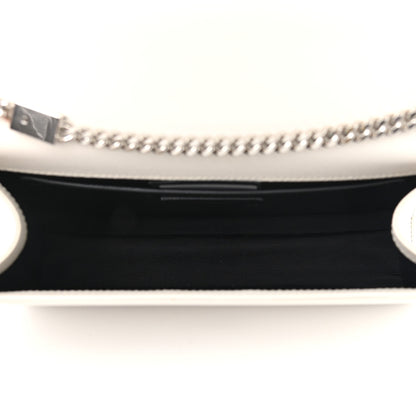 Saint Laurent Grain De Poudre Medium Classic Monogram Kate Satchel Icy White 4 of 13