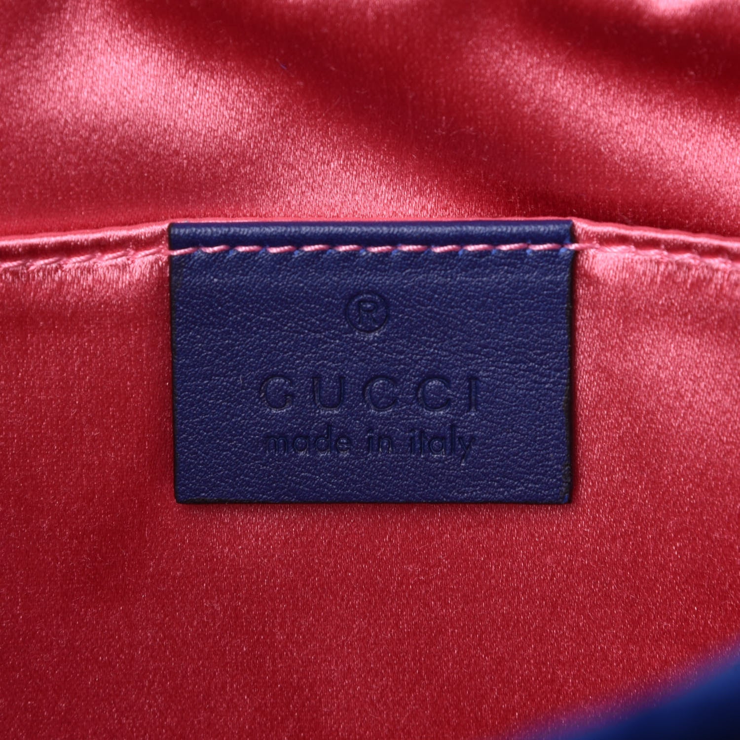 Gucci Velvet Matelasse Small GG Marmont Chain Shoulder Bag Cobalt 5 of 6
