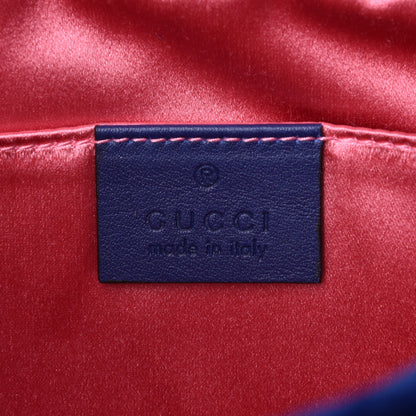 Gucci Velvet Matelasse Small GG Marmont Chain Shoulder Bag Cobalt 5 of 6