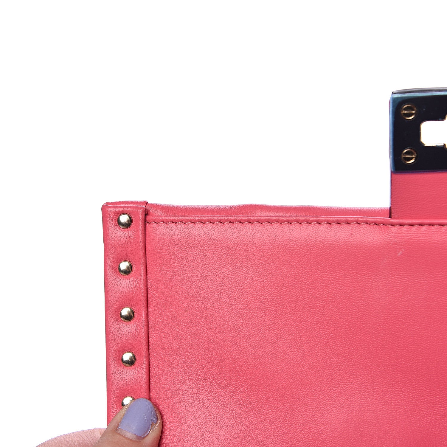 Valentino Garavani Nappa Medium Candystud Top Handle Bag Rosso Valentino Shadow Pink 16 of 17