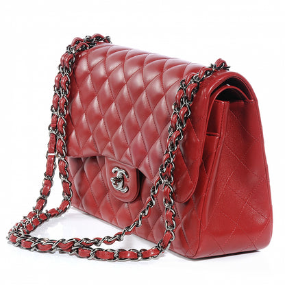 Chanel Lambskin Jumbo Double Flap Red 7 of 9