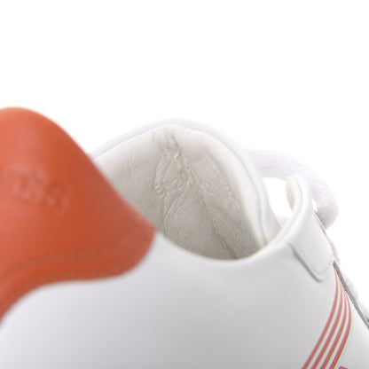 Hermes Calfskin Womens Advantage Sneakers 36 White Orange 8 of 9