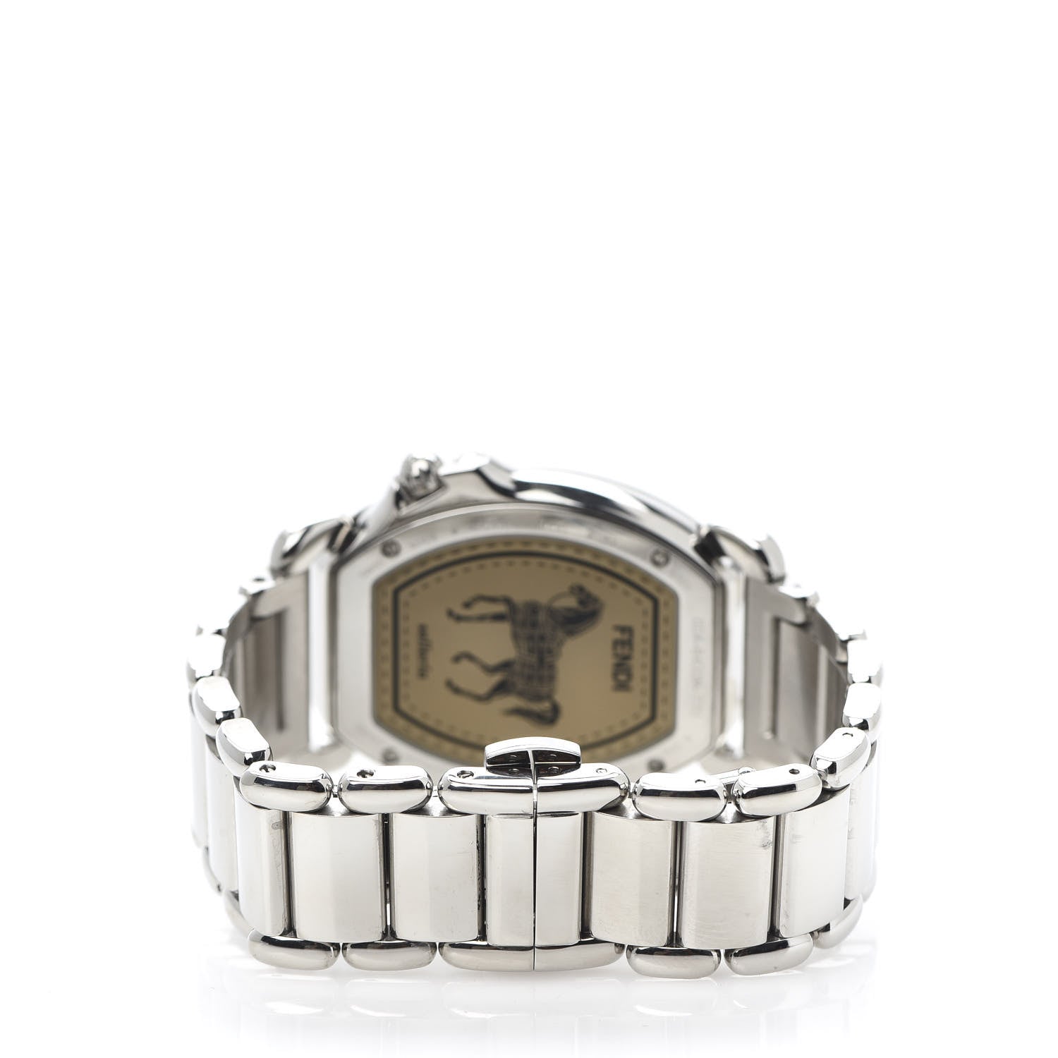 Fendi Stainless Steel 34mm Selleria Tonneau Quartz Watch 4 of 8