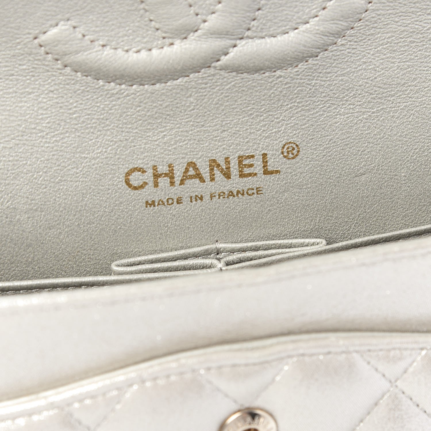 Chanel Iridescent Calfskin Quilted Medium Double Flap Silver 8 of 10
