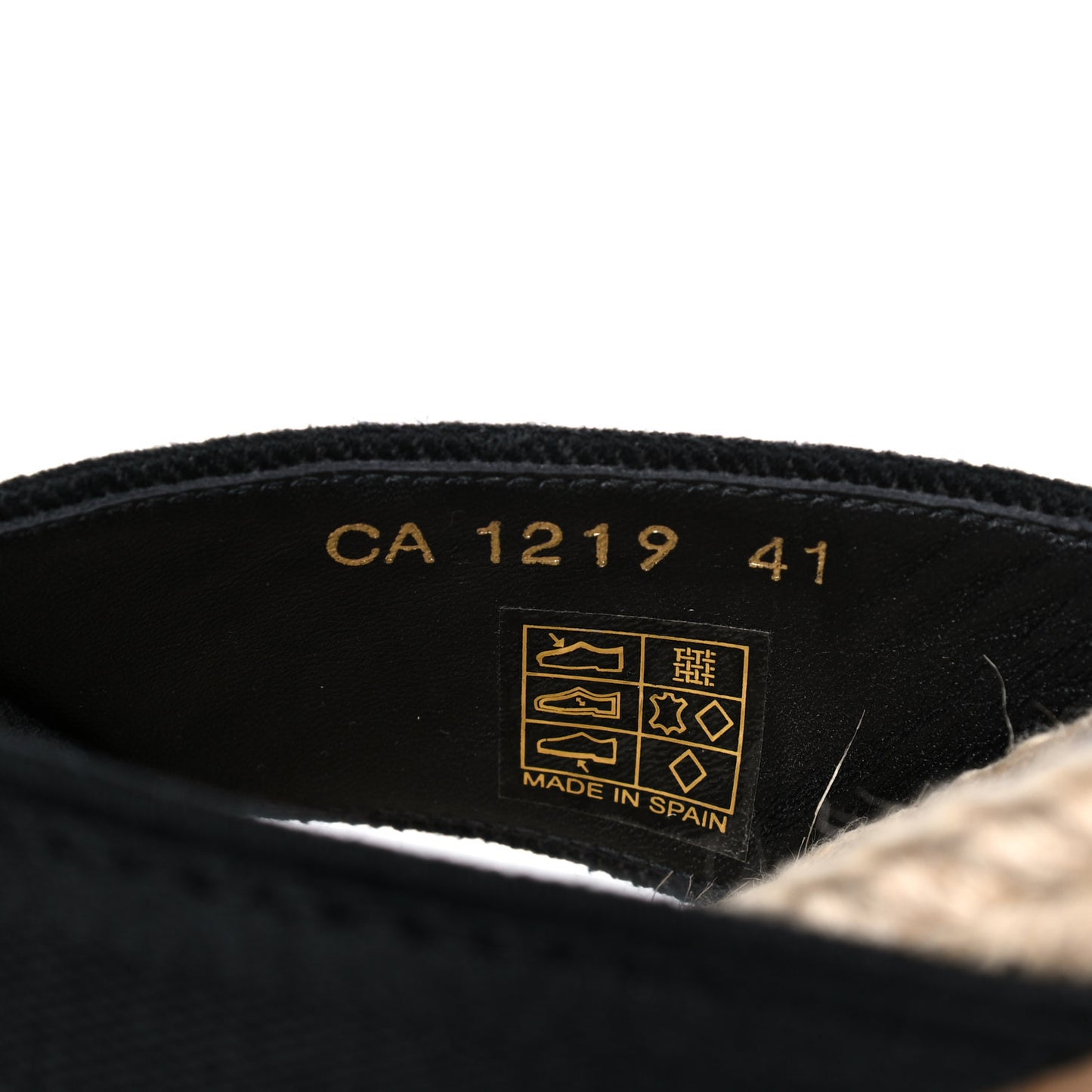 Canvas Embroidered Granville Espadrille Crisscross Flat Slide Sandals 41 Black