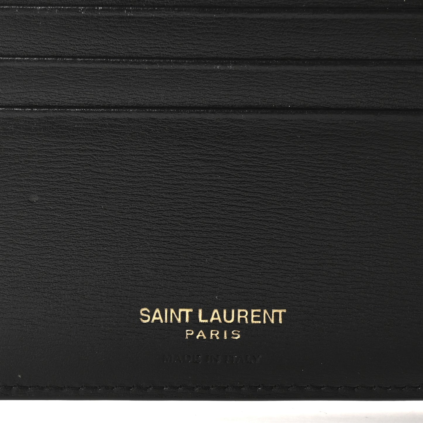 Shiny Calfskin Tiny Bi-Wallet Black
