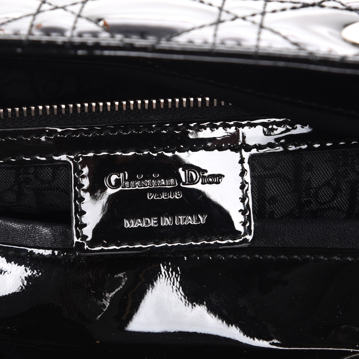 Christian Dior Patent Cannage Large Lady Dior Black 7 of 8