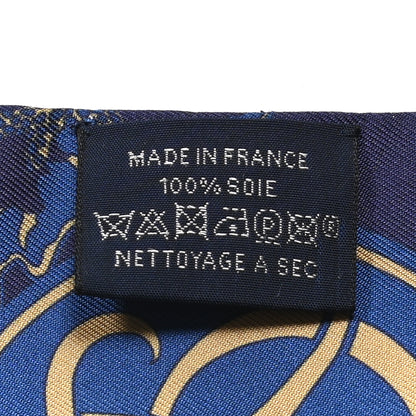 Hermes Silk Ex-Libris Twilly Indigo Black Beige 4 of 5