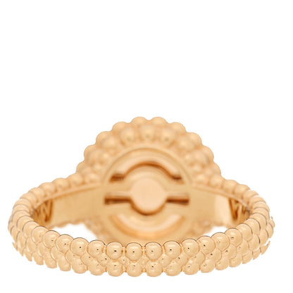 Van Cleef & Arpels 18K Rose Gold Carnelian Perlee Couleurs Ring 55 7.25 4 of 7