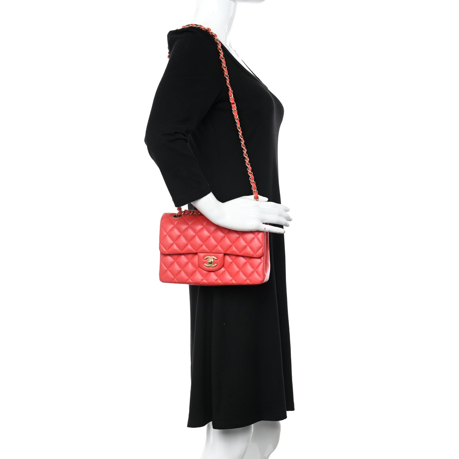 Chanel Lambskin Quilted Small Double Flap Red 2 of 12