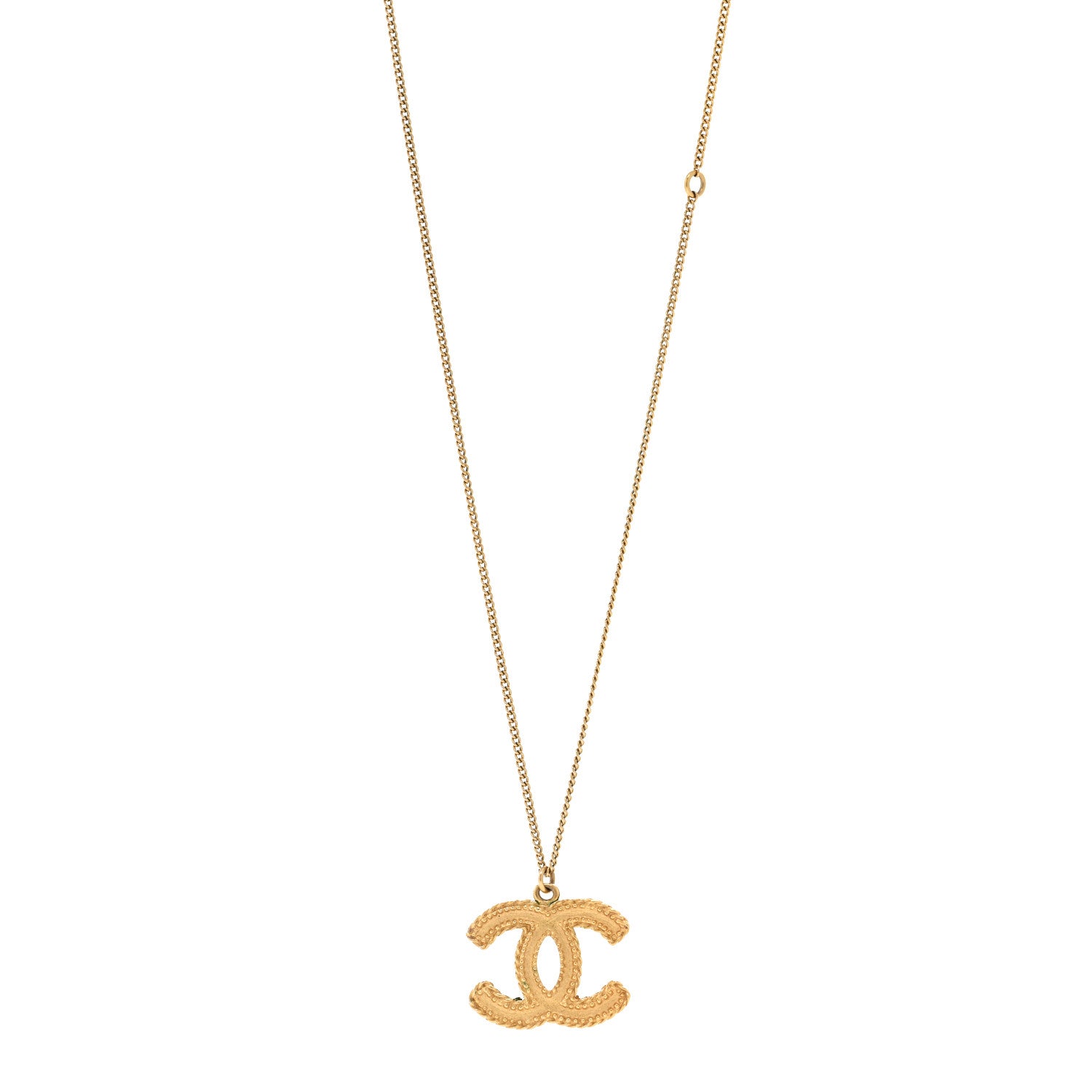 Chanel Metal CC Necklace Matte Gold 1 of 6