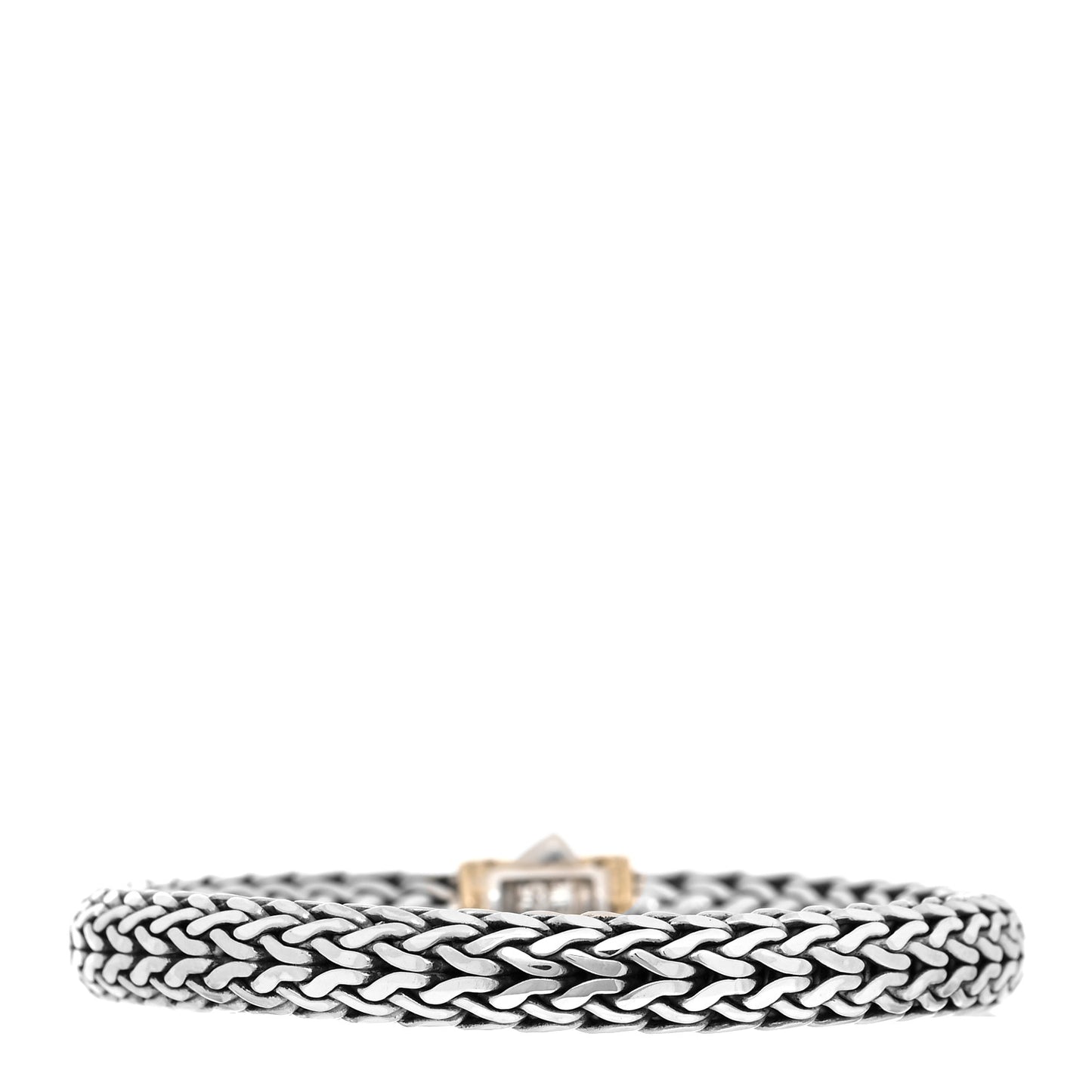 Sterling Silver 18K Yellow Gold 7.5mm Classic Chain Bracelet
