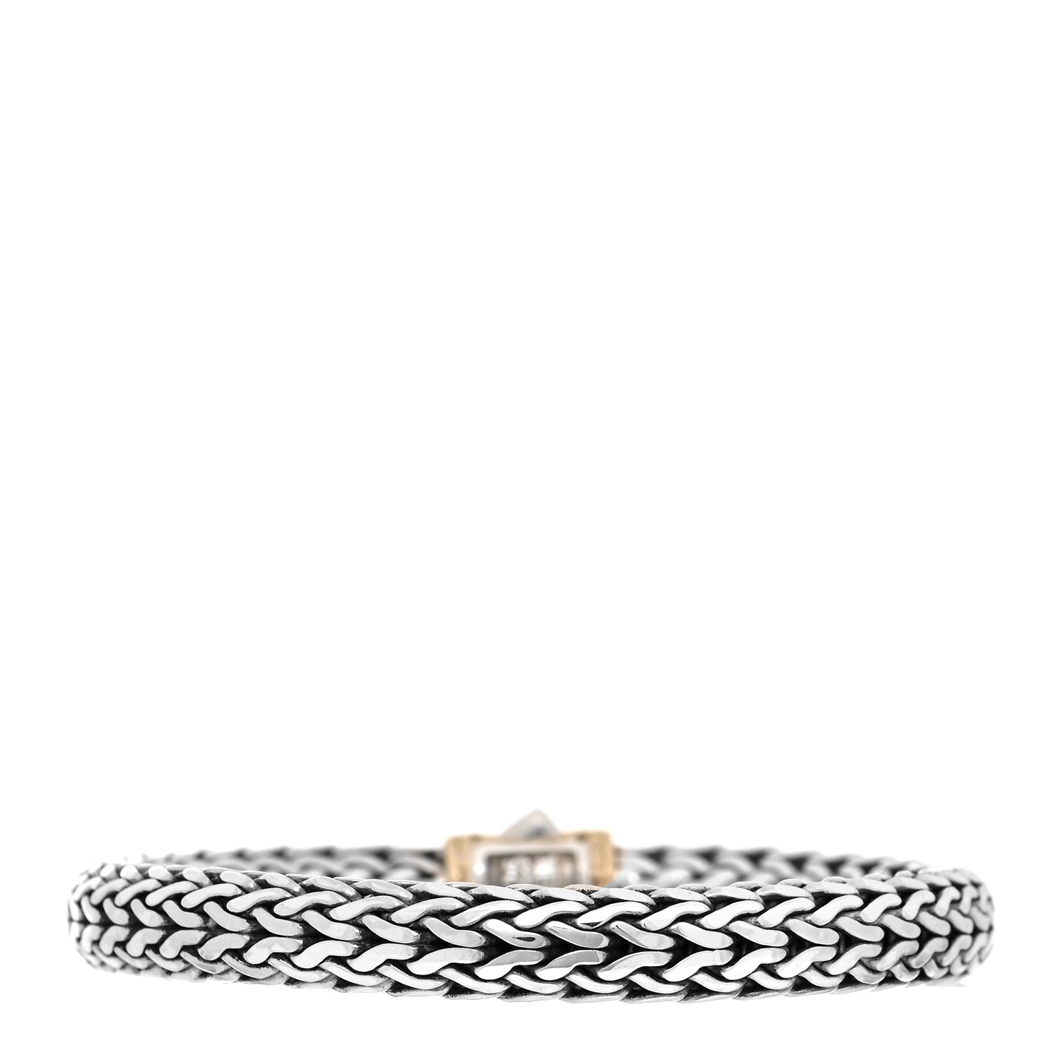 John Hardy Sterling Silver 18K Yellow Gold 7.5mm Classic Chain Bracelet 3 of 5