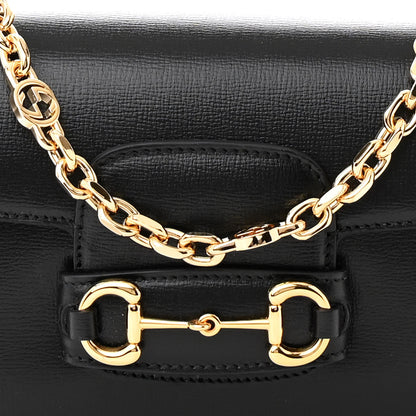 Gucci Azalea Calfskin Small Horsebit 1955 Chain Shoulder Bag Black 8 of 10